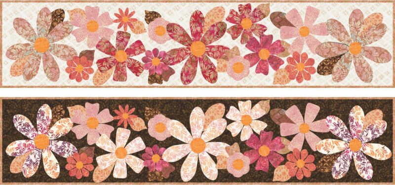 Fleurs Bed Table Runner Pattern - Free Bird Designs - Carolyn Murfitt - Image 3