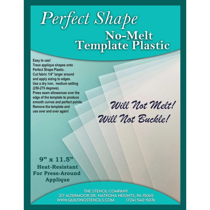 Perfect Shape No-Melt Plastic Template Sheets - 4 Count