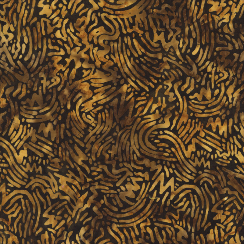 Anthology - 2891Q-X Ebony Doodle - Hazel - Batik Fabric