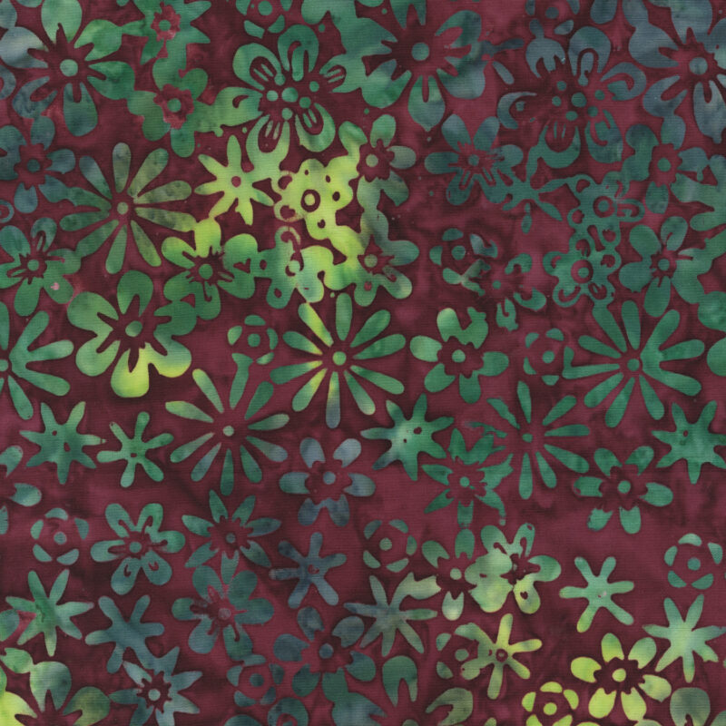 Anthology - 3710Q-X Burgundy Garden - Kashmir - JDJ Batik Fabric