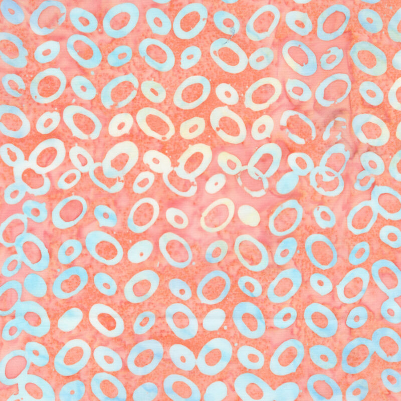 Anthology - 3721Q-X Peach Ovals - Kashmir - JDJ Batik Fabric