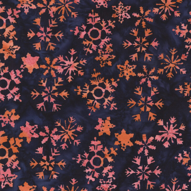 Anthology - 3887Q-X Midnight Snowflakes - Ho Ho Ho - JDJ Batik Fabric
