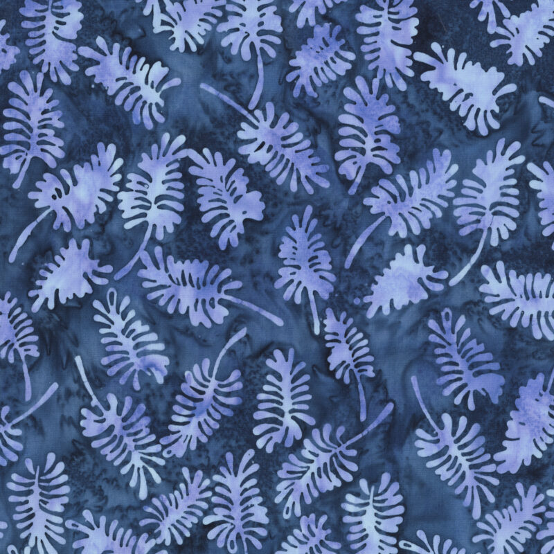 Anthology - 3899Q-X Slate Pine Leaves - Ho Ho Ho - JDJ Batik Fabric