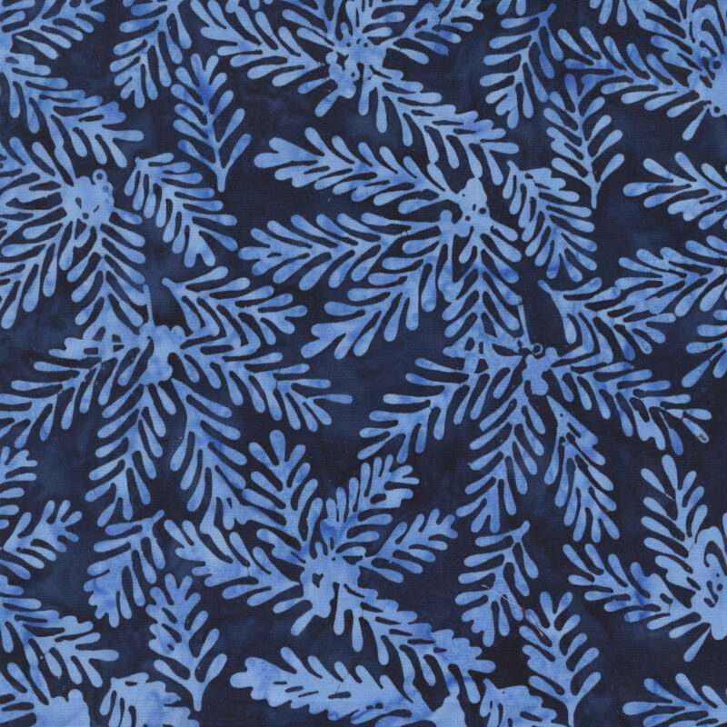 Anthology - 3900Q-X Navy Mistletoe - Ho Ho Ho - JDJ Batik Fabric