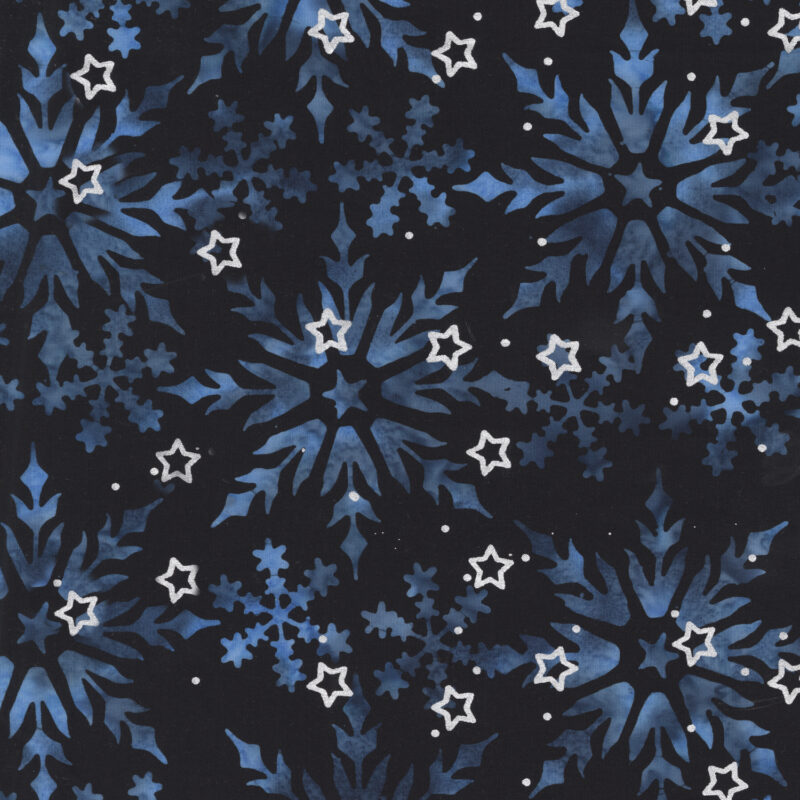 Anthology - 3901QM-X Black Star of Bethlehem - Ho Ho Ho - Batik Fabric