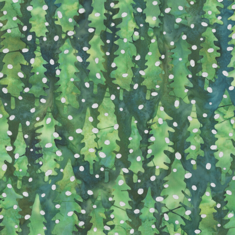 Anthology - 3919QM-X Pine Christmas Trees - Sparkly Christmas - JDJ Batik Fabric