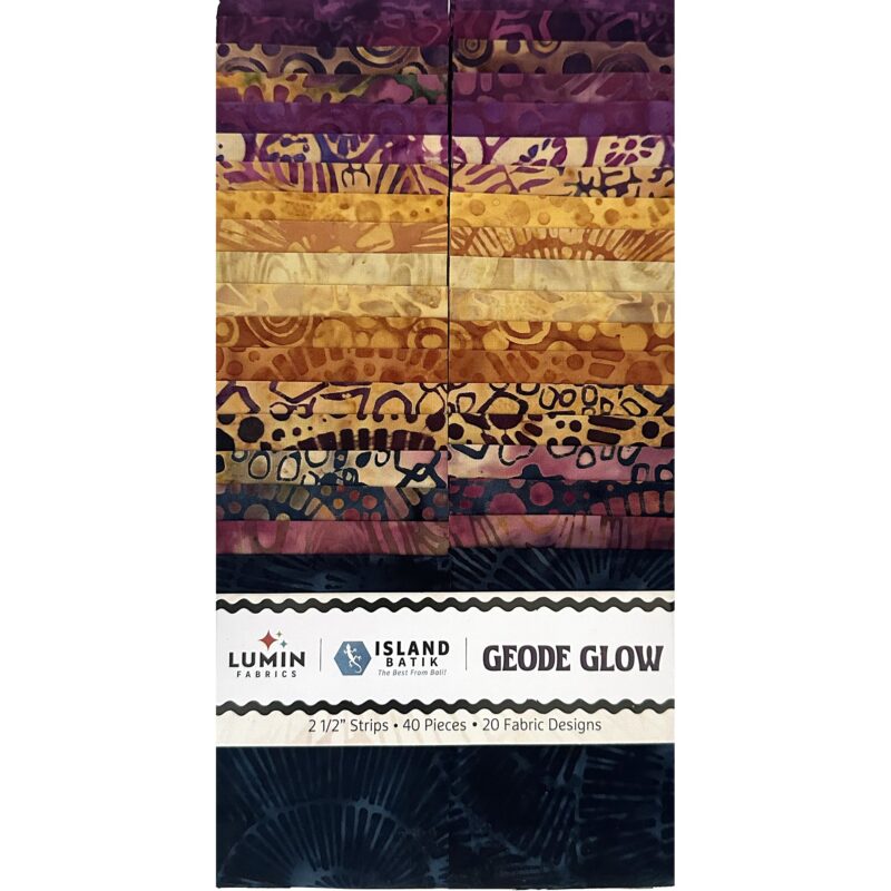 Island Batik - IB 2.5" Strip Pack SP - Geode Glow