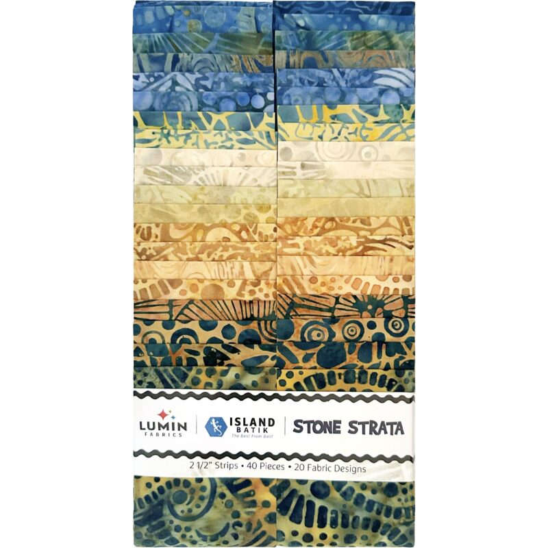 Island Batik - IB 2.5" Strip Pack SP - Stone Strata