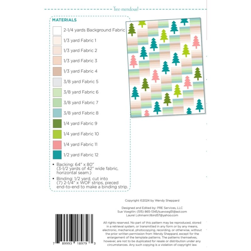 Tree-mendous! Quilt Pattern - Wendy Sheppard - Image 2